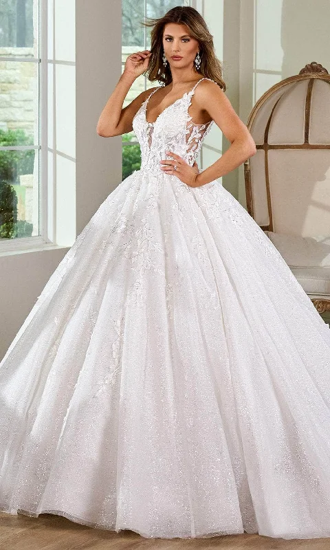 Elegant Women's Evening Garments Stylish Savings Rachel Allan Bridal RB6151 - V-Neck Embroidered Bridal Ballgown Elegant Women's Evening Garments Stylish Savings Rachel Allan Bridal RB6151 - V-Neck Embroidered Bridal Ballgown
