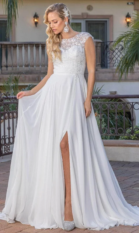 Formal Outfit For Women Best-Sellers Dancing Queen 0249 - Cap Sleeve Embroidered Wedding Dress Formal Outfit For Women Best-Sellers Dancing Queen 0249 - Cap Sleeve Embroidered Wedding Dress