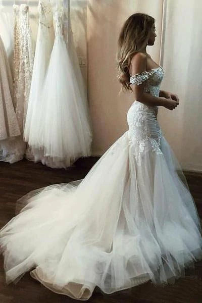 Women's Comfy Loungewear Outfit Fashion-Forward Outfits Off the Shoulder Mermaid Tulle Wedding Dresses Lace Appliques Bridal Gown Women's Comfy Loungewear Outfit Fashion-Forward Outfits Off the Shoulder Mermaid Tulle Wedding Dresses Lace Appliques Bridal Gown