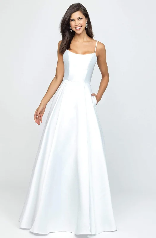 Women's Evening Apparel Urban Femme Streetwear Madison James - Sleeveless Square Neck Mikado Prom Ballgown 19-107 - 1 Pc Cerise in Size 8 Available