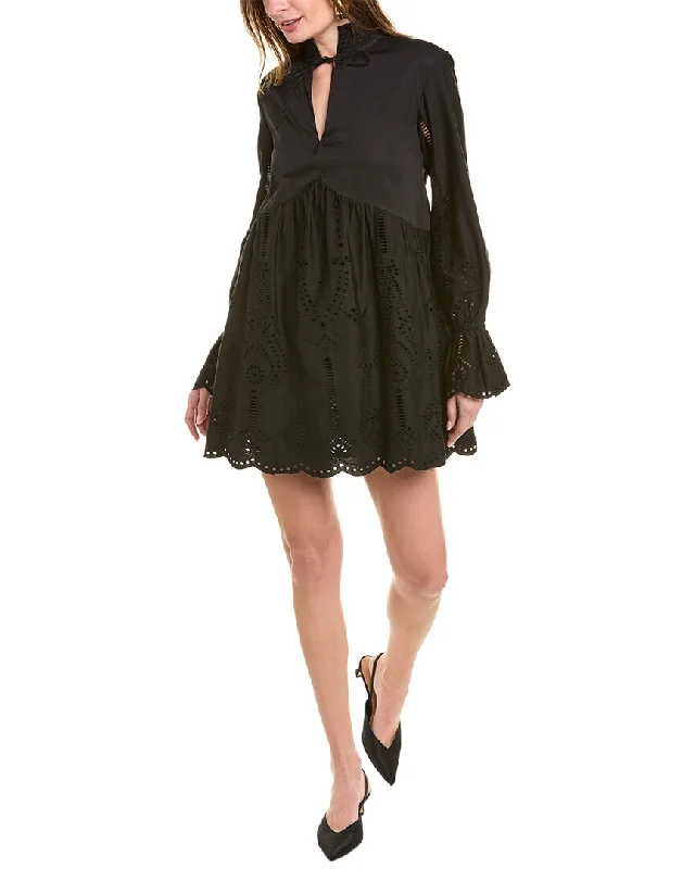 Women's Occasion Wear Clothes Trend Leading Collection The Kooples Eyelet Mini Dress Women's Occasion Wear Clothes Trend Leading Collection The Kooples Eyelet Mini Dress