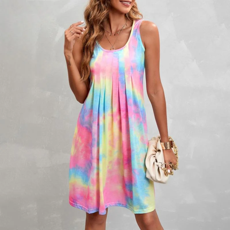 Women's Evening Wear Attire Wardrobe Refresh Casual Gradient Sleeveless Dress