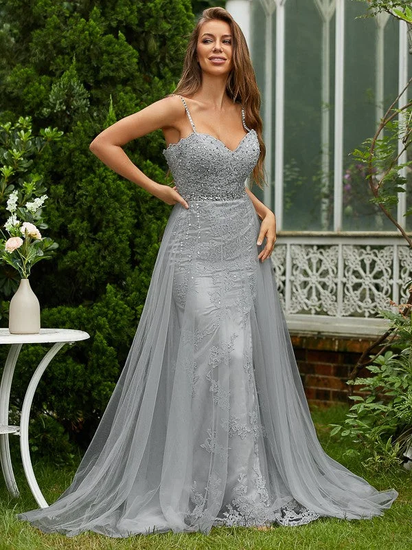 Women's Evening Attire Celebrate With Big Savings A-Line/Princess Tulle Lace V-neck Sleeveless Sweep/Brush Train Dresses Women's Evening Attire Celebrate With Big Savings A-Line/Princess Tulle Lace V-neck Sleeveless Sweep/Brush Train Dresses