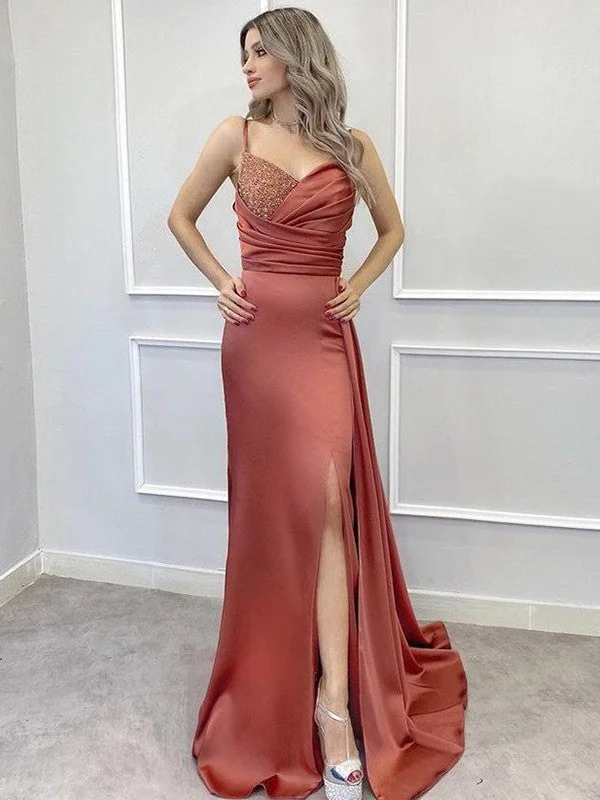 Stylish Women's Clothing Timeless Elegant Sheath/Column Charmeuse Ruched V-neck Sleeveless Sweep/Brush Train Dresses Stylish Women's Clothing Timeless Elegant Sheath/Column Charmeuse Ruched V-neck Sleeveless Sweep/Brush Train Dresses