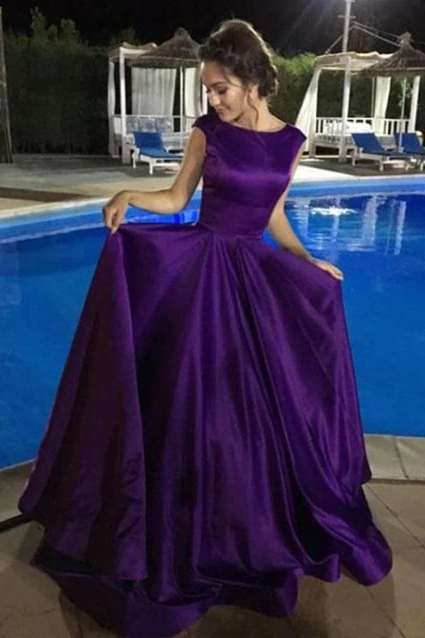 Timeless Women's Garments Mother'S Day Special Ball Gown Satin Sleeveless Bateau Purple Backless Prom Dresses Timeless Women's Garments Mother'S Day Special Ball Gown Satin Sleeveless Bateau Purple Backless Prom Dresses