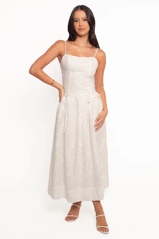 Modern Women's Apparel Seasonal Trends Raya Midi Dress - White