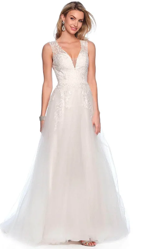 Women's Active Outfit For Fitness Latest Fashion Dave & Johnny Bridal 10464W - Sleeveless Tulle Bridal Gown