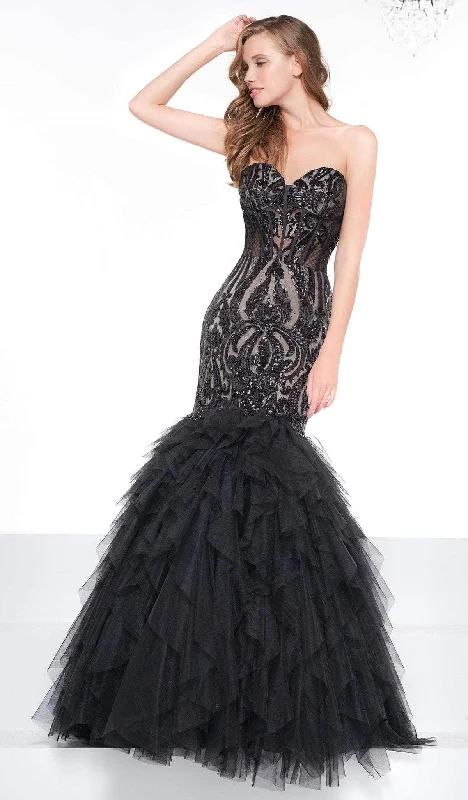 Women's Vintage Clothes Everyday Glamour Colors Dress - 2067 Strapless Sequined Corset Trumpet Gown Women's Vintage Clothes Everyday Glamour Colors Dress - 2067 Strapless Sequined Corset Trumpet Gown