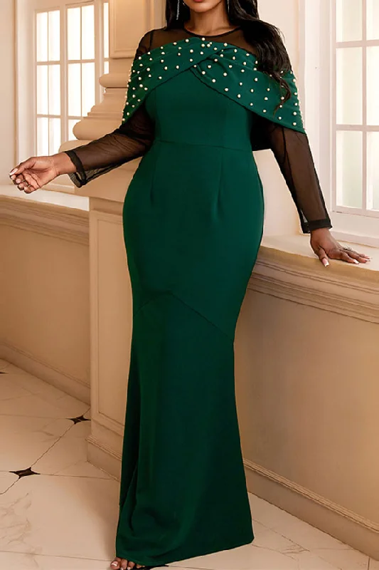 Women's Casual Wear Clothes Huge Savings On Parisian Styles Patchwork Beaded Decor Glamorous Fishtail Maxi Dress Women's Casual Wear Clothes Huge Savings On Parisian Styles Patchwork Beaded Decor Glamorous Fishtail Maxi Dress