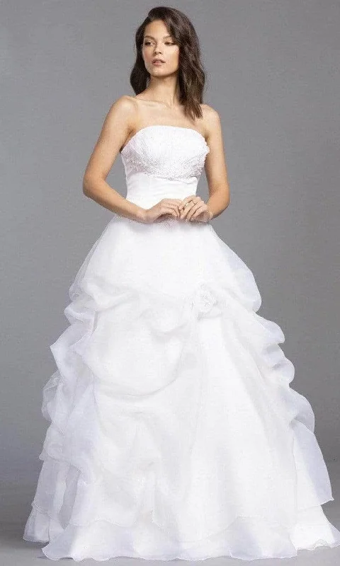 Women's Chic Outerwear Attire Limited Time Flash Sale Trevi Collection Bridal - LH039 Strapless Ruffled Bridal Dress Women's Chic Outerwear Attire Limited Time Flash Sale Trevi Collection Bridal - LH039 Strapless Ruffled Bridal Dress