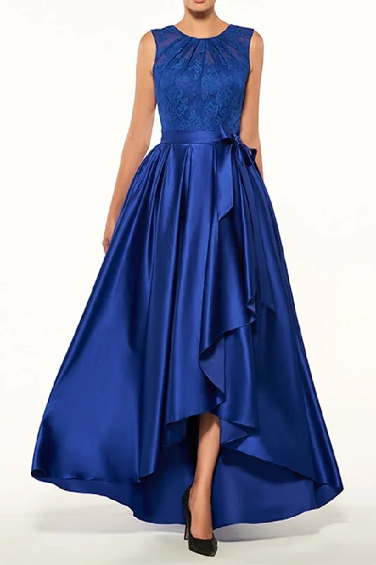 Comfortable Lounge Clothing Cool Prices Lace Patchwork Sweet Belted High Low Maxi Dress Comfortable Lounge Clothing Cool Prices Lace Patchwork Sweet Belted High Low Maxi Dress