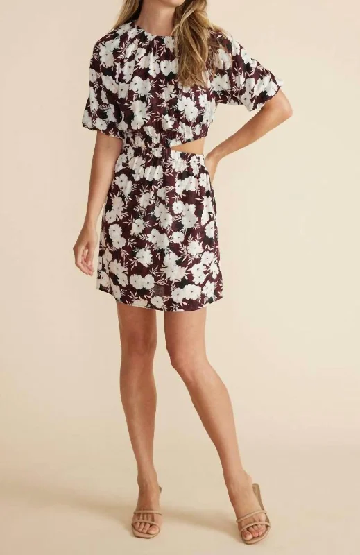 Women's Stylish Casual Garments Limited - Edition Drops Maya Mini Dress In Chocolate Women's Stylish Casual Garments Limited - Edition Drops Maya Mini Dress In Chocolate