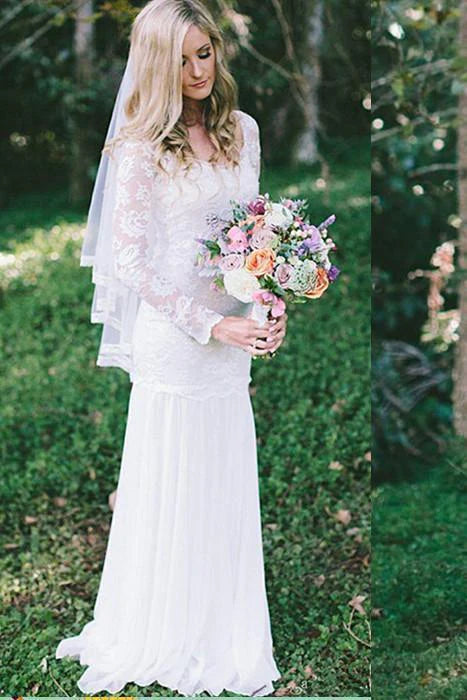 Women's Evening Garments All Season Basics Discount Lace Long Sleeve Beach Backless Outdoor Garden Handmade Women's Wedding Dress Women's Evening Garments All Season Basics Discount Lace Long Sleeve Beach Backless Outdoor Garden Handmade Women's Wedding Dress