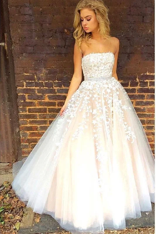Women's Outerwear Attire Discover Promotions Gorgeous Strapless Sleeveless White Tulle Ball Gown Long Prom Dress Wedding Dresses Women's Outerwear Attire Discover Promotions Gorgeous Strapless Sleeveless White Tulle Ball Gown Long Prom Dress Wedding Dresses