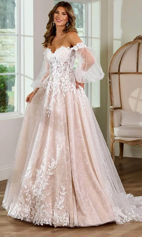 Women's Seasonal Garments Chic Style Rachel Allan Bridal RB4189 - Sleeveless Embroidered Wedding Gown
