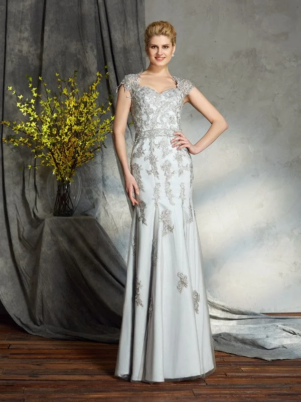 Women's Evening Apparel Limited Styles Sheath/Column Sweetheart Applique Sleeveless Long Satin Mother of the Bride Dresses Women's Evening Apparel Limited Styles Sheath/Column Sweetheart Applique Sleeveless Long Satin Mother of the Bride Dresses