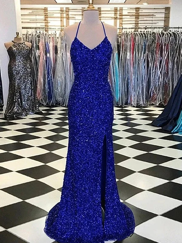 Women's Vacation Clothes Season Offer Sheath/Column Velvet Sequins V-neck Sleeveless Sweep/Brush Train Dresses Women's Vacation Clothes Season Offer Sheath/Column Velvet Sequins V-neck Sleeveless Sweep/Brush Train Dresses
