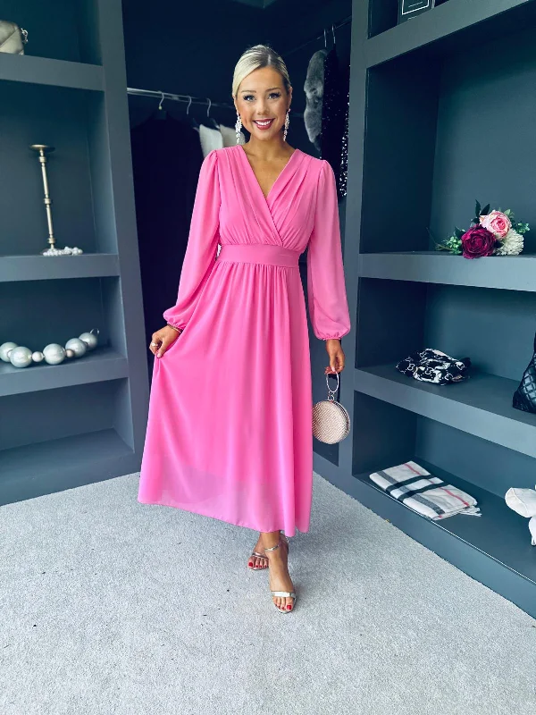 Women's Effortless Casual Outfit End Of Season Sale Maeve Banded Midi Dress Pink