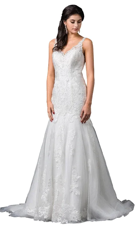 Stylish And Comfortable Clothing For Women Wardrobe Update Dancing Queen 0068 - V-Neck Open Back Wedding Dress Stylish And Comfortable Clothing For Women Wardrobe Update Dancing Queen 0068 - V-Neck Open Back Wedding Dress