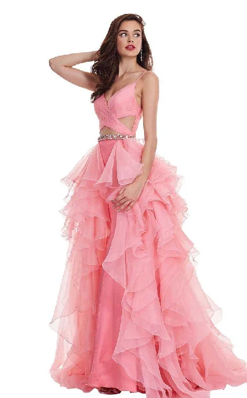 Women's Festive Attire Find Your Unique Flair Rachel Allan Prom Spaghetti Strap Long Dress 6498