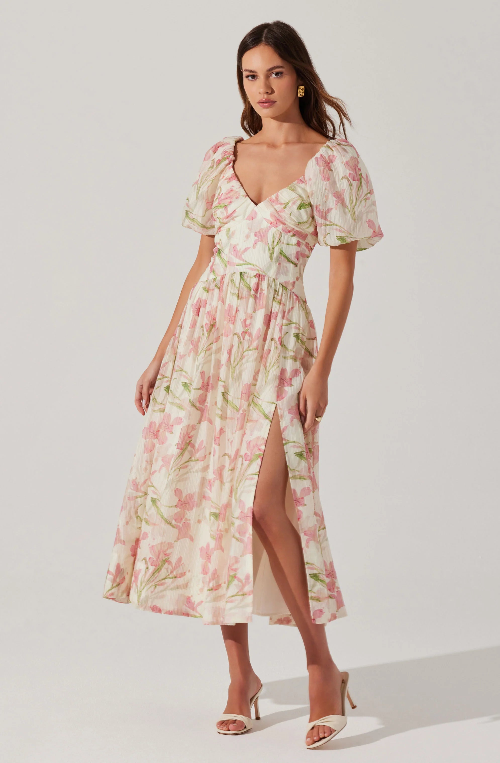 Stylish Outerwear Clothes For Women Summer Fashion Pink Floral Sasilia Dress