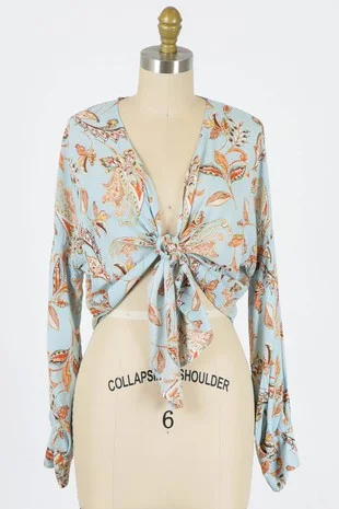 Women's Clothes And Apparel Mid - Week Surprise That's A Wrap Floral Top FINAL SALE Women's Clothes And Apparel Mid - Week Surprise That's A Wrap Floral Top FINAL SALE
