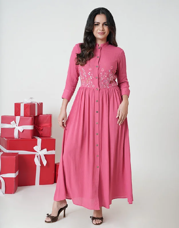 Women's Party Clothes Holiday Sale Embroidered Maxi Dress