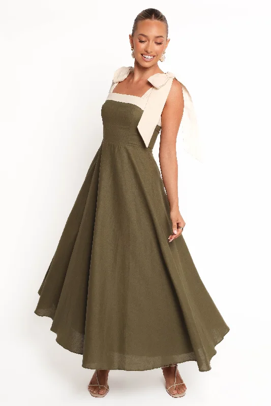Women's Occasion Wear Apparel Latest Fashion Olinda Midi Dress - Olive