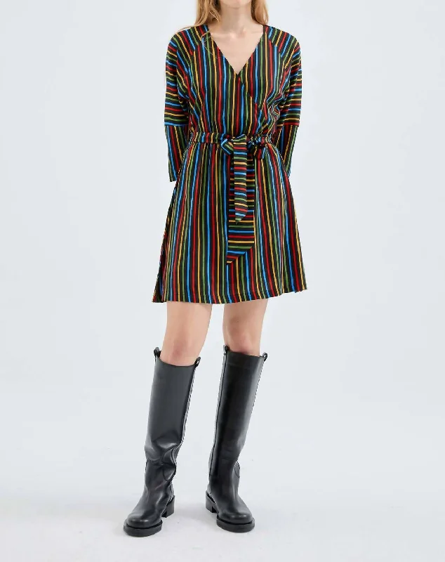 Timeless Women's Garments Now On Sale For Chic Urban Styles Ellie Rainbow Stripe Mini Dress In Multi Timeless Women's Garments Now On Sale For Chic Urban Styles Ellie Rainbow Stripe Mini Dress In Multi