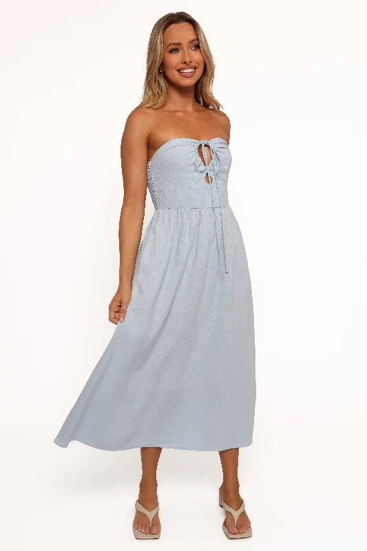 Stylish Women's Garments Fashion Forward Femininity Tanner Midi Dress - Light Blue