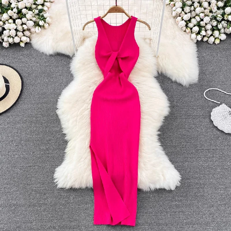 Stylish Clothes For Women Best Sellers Sexy Style Tight Sleeveless Knitted Hip Dress S3917 Stylish Clothes For Women Best Sellers Sexy Style Tight Sleeveless Knitted Hip Dress S3917