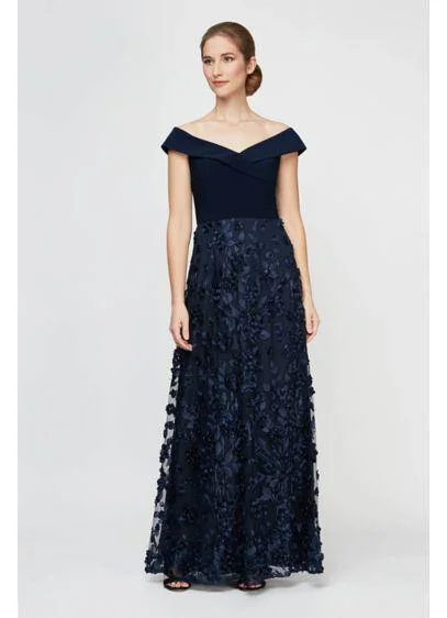 Trendy Athleisure Clothing For Women Great Prices On Feminine Styles Alex Evenings AE81171076 Off Shoulder Long Formal dress Trendy Athleisure Clothing For Women Great Prices On Feminine Styles Alex Evenings AE81171076 Off Shoulder Long Formal dress