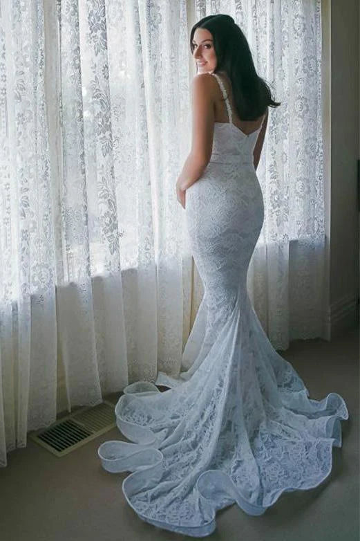 Women's Travel Attire Limited Time Offers Mermaid Spaghetti Straps Ivory Sweetheart Wedding Dress Lace Bridal Gowns Women's Travel Attire Limited Time Offers Mermaid Spaghetti Straps Ivory Sweetheart Wedding Dress Lace Bridal Gowns