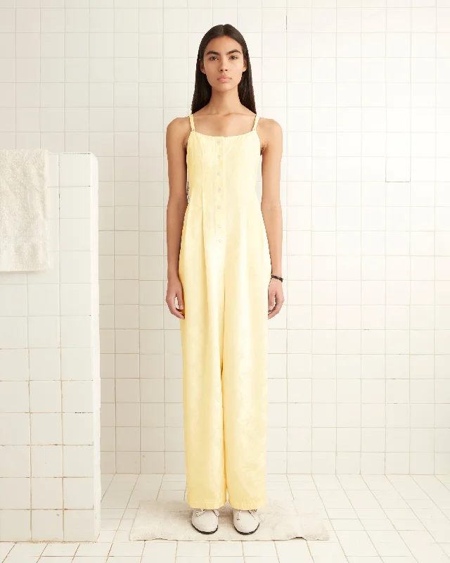 Women's Vacation Garments Wardrobe Update Football Jacquard Jumpsuit - Yellow