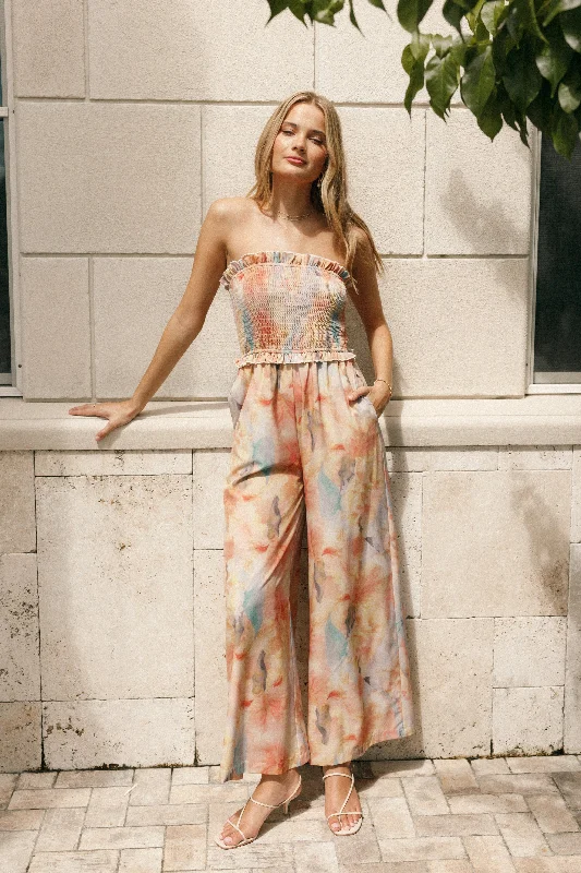 Elegant Women's Evening Garments Chic Outfits Cammy Jumpsuit - Floral