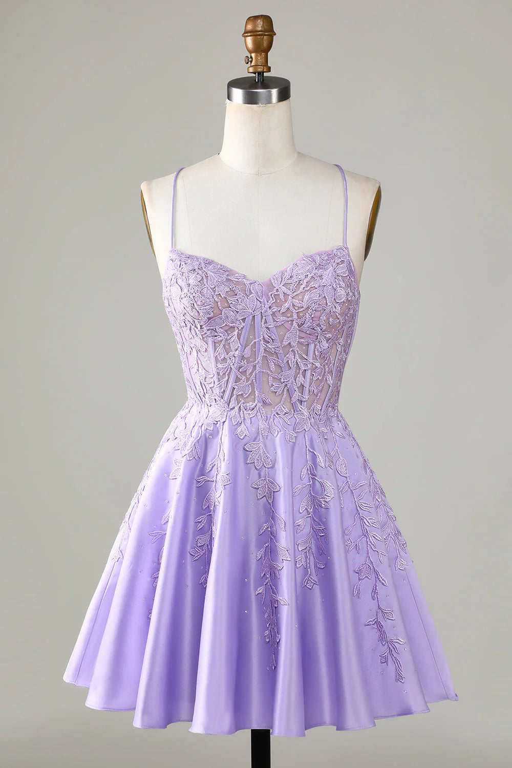 Stylish Women's Apparel Special Occasion Wear Amzcw Purple Corset A-Line Satin Short Homecoming Dress with Lace Stylish Women's Apparel Special Occasion Wear Amzcw Purple Corset A-Line Satin Short Homecoming Dress with Lace