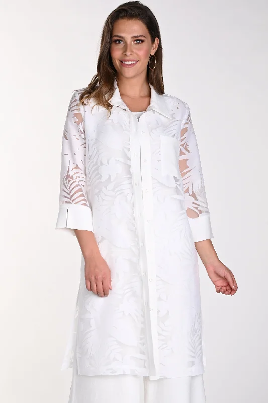 Comfortable Outfit For Women Don'T Miss Out FLORAL LEAF BURNOUT DUSTER