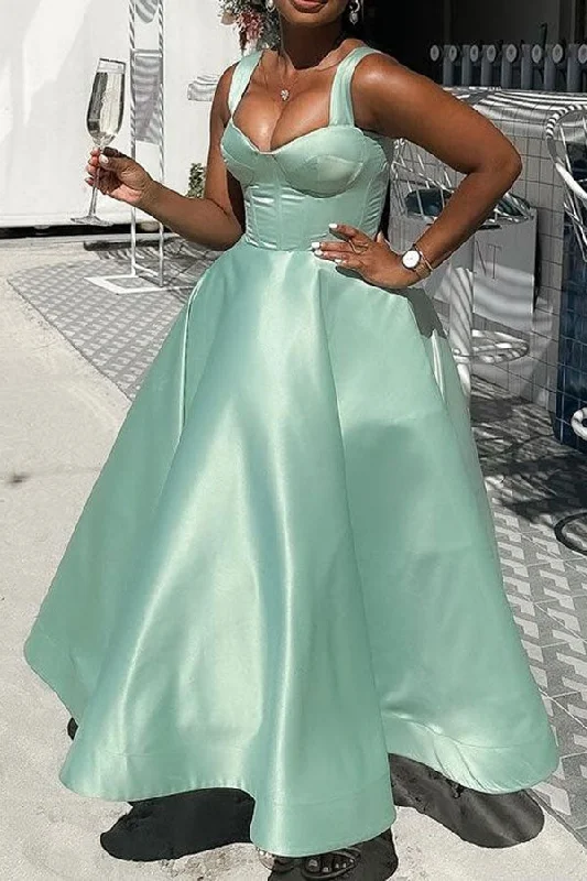 Women's Party Outfit Hurry Before It's Gone Solid Color Classic Sweetheart Neck Maxi Dress Women's Party Outfit Hurry Before It's Gone Solid Color Classic Sweetheart Neck Maxi Dress