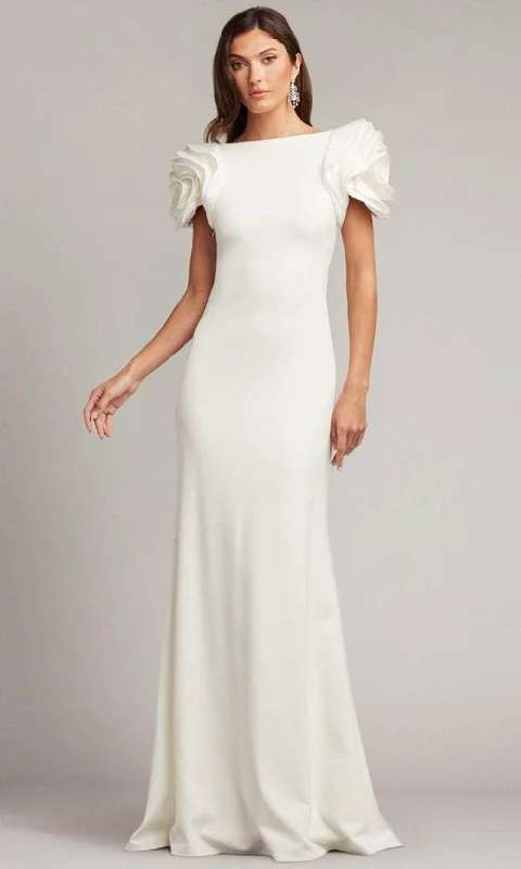 Women's Office Outfit Stylish Savings Tadashi Shoji BOS20407LXBR - Open Back Rosette Bridal Gown Women's Office Outfit Stylish Savings Tadashi Shoji BOS20407LXBR - Open Back Rosette Bridal Gown