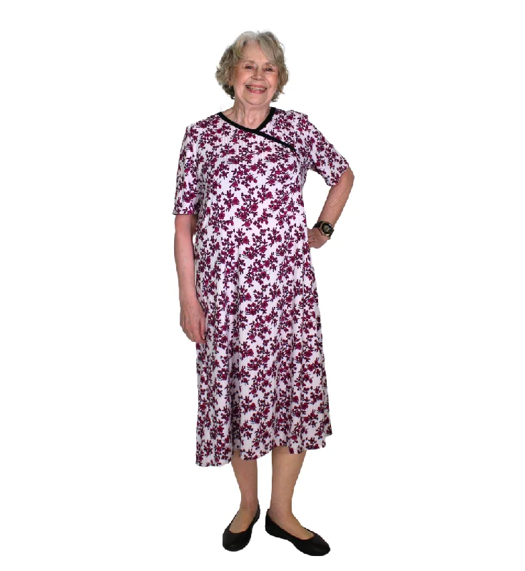 Women's Date Night Outfit Urban Femme Streetwear Cindy Adaptive Dress - Fuchsia Floral