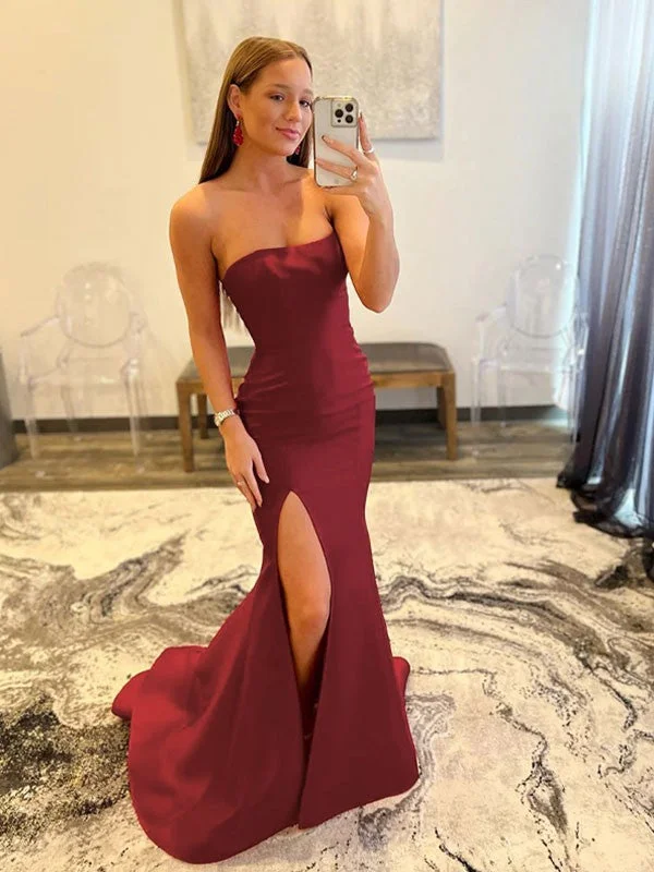 Women's Party Clothes Flash Sale Starts Sheath/Column Stretch Crepe Strapless Sleeveless Sweep/Brush Train Dresses Women's Party Clothes Flash Sale Starts Sheath/Column Stretch Crepe Strapless Sleeveless Sweep/Brush Train Dresses