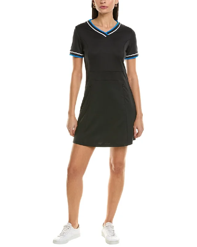 Women's Professional Clothes Mega Sale Callaway V-Neck Colorblocked Mini Dress