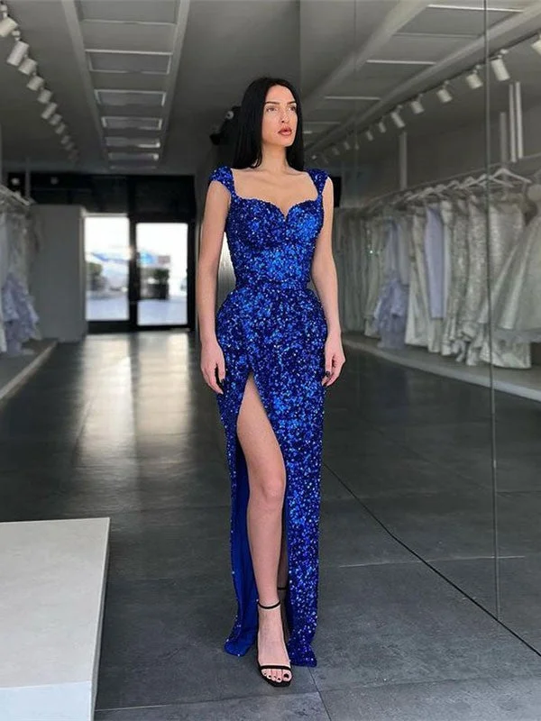Women's Vintage Clothes Huge Price Cut Sheath/Column Velvet Sequins Straps Sleeveless Sweep/Brush Train Dresses Women's Vintage Clothes Huge Price Cut Sheath/Column Velvet Sequins Straps Sleeveless Sweep/Brush Train Dresses