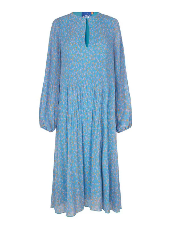 Sustainable Women's Apparel Special Occasion Wear Cras Melindacras Dress Floral Blue Sustainable Women's Apparel Special Occasion Wear Cras Melindacras Dress Floral Blue