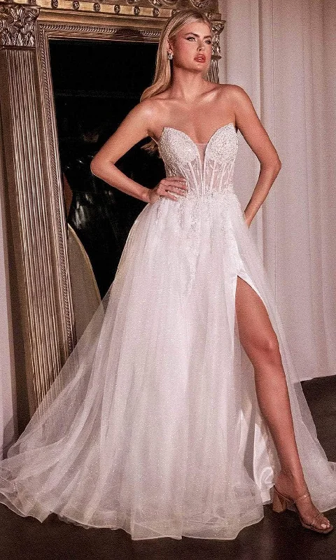 Women's Outfit For The Office Trendy Styles Ladivine CD0230W - V-Neck Corset Bridal Gown Women's Outfit For The Office Trendy Styles Ladivine CD0230W - V-Neck Corset Bridal Gown