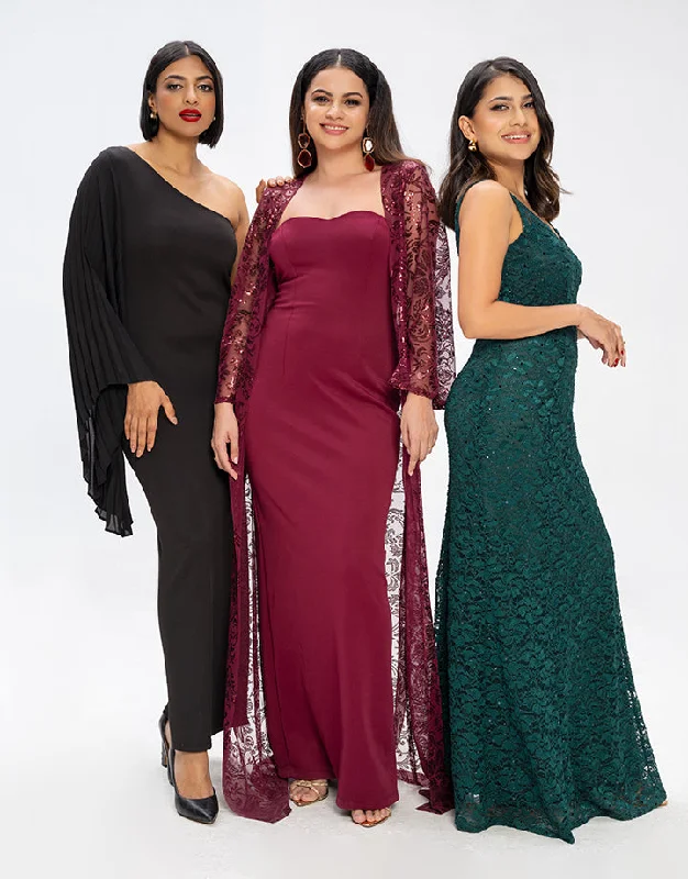 Women's Loungewear Clothes Limited - Time Bundle Sleeveless Sequin Maxi Dress