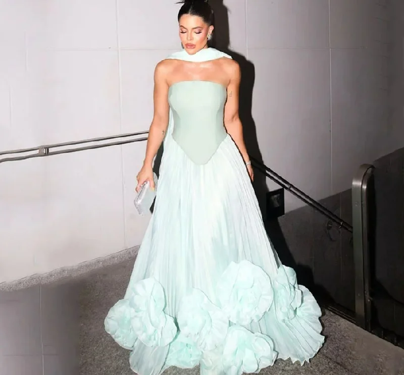 Fashion-Forward Women's Clothing Feminine Grace Elegant A-Line Prom Dress Chiffon Ruched Ruffle Sleeveless Formal Evening Dress Floor-Length Vestidos de noche Customized Fashion-Forward Women's Clothing Feminine Grace Elegant A-Line Prom Dress Chiffon Ruched Ruffle Sleeveless Formal Evening Dress Floor-Length Vestidos de noche Customized