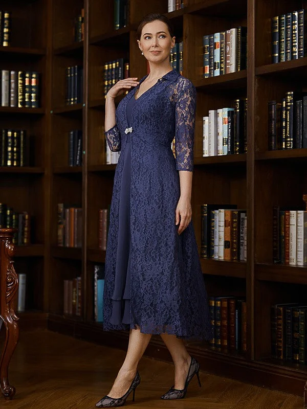 Women's Trendy Clothes Limited Edition A-Line/Princess Chiffon Ruched V-neck Sleeveless Tea-Length Mother of the Bride Dresses Women's Trendy Clothes Limited Edition A-Line/Princess Chiffon Ruched V-neck Sleeveless Tea-Length Mother of the Bride Dresses