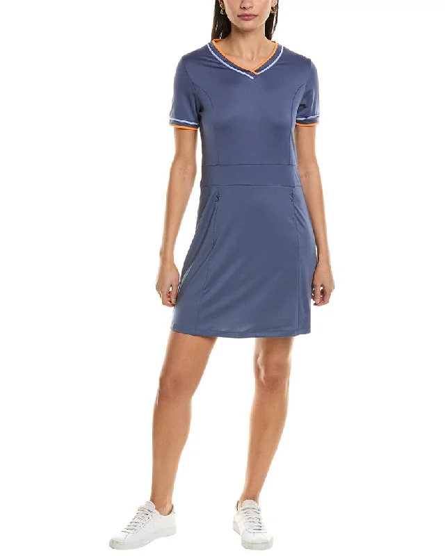 Affordable Women's Clothing Holiday Glam Callaway V-Neck Colorblocked Mini Dress