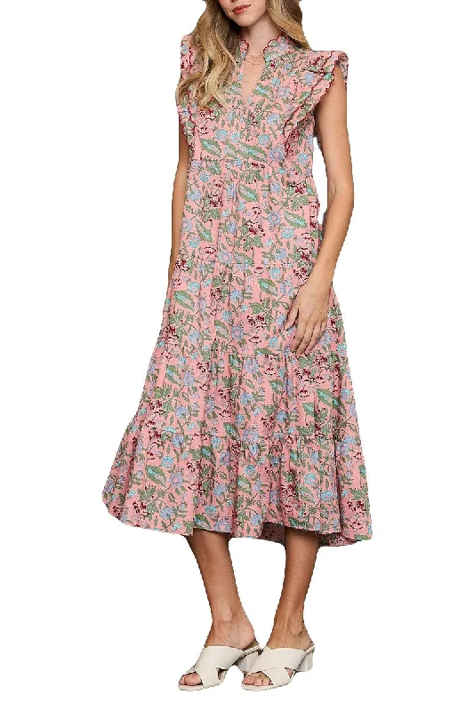Women's Seasonal Clothes Fashionista Favorites Pink Floral Aston Dress